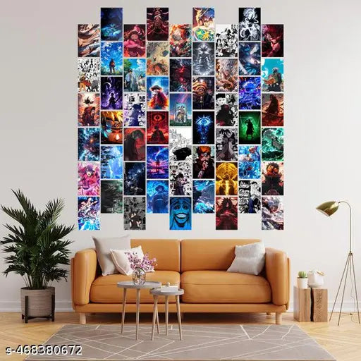 ThePosterMart Aesthetic mix Anime Collage Kit Wall Posters Collections | Set of 54 | 4x6 inch each | Wall Collage Kit, aesthetic posters | Room Decor Photo Collection | Posters for Room Decoration